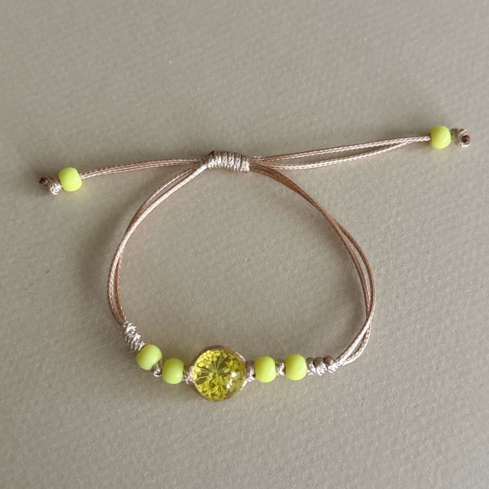 Yellow Beaded Bracelet N1873